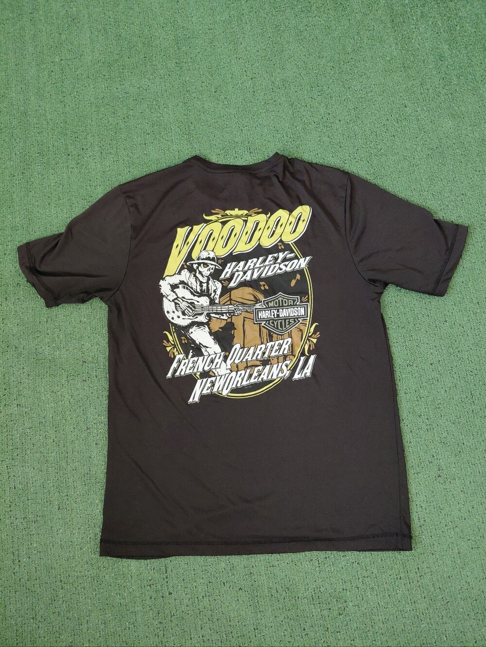 Harley Davidson Voodoo French Quarter  New Orleans Black Biker Motorcycle Polyes